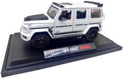 Miniauto Macheta Mercedes G-Class Brabus AMG Alb 1: 24 Die-Cast cu usi capota deschise sunete si lumini (JPT)