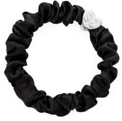 By Eloise London Silver Heart Silk Scrunchie