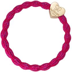 By Eloise London Metallic Gold Heart culoare Fuchsia