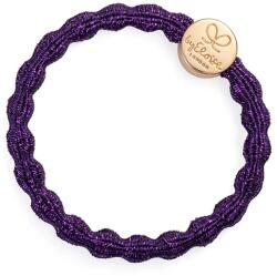 By Eloise London Metallic Gold Circle Elastice de păr pentru femei culoare Purple