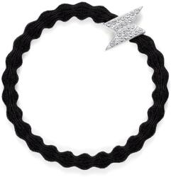 By Eloise London Silver Diamanté Bolt Black