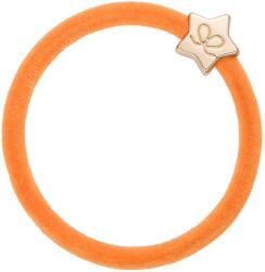 By Eloise London Velvet Gold Star Elastice de păr culoare Clementine Orange