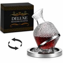 MindBlower Decantor de vin rotativ Deluxe 1.5 L, cu suport metalic si cutie cadou inclusa (3518)