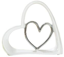  „Egymás szívében - Duplaszíves porcelán szobor - 18 cm (33724 / A)