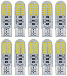 Autolife SMD-T10-3024SMD 10db-os SZILIKON - fehér - 12V CANBUS (19063) - aruhaz