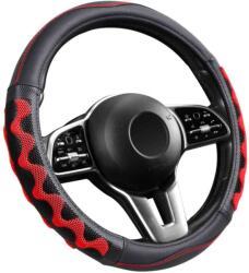 Autolife Műbõr kormányvédõ 38cm fekete-piros 203-7BR A00177 (00177) - aruhaz