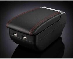 AUTOLIFE Gyári hatású műbõr univerzális könyöklõ - 4USB-S - állítható konzol szélesség (W13155) - aruhaz