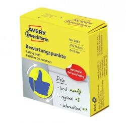 AVERY 3861 Kék lájk 19mm öntapadó 250db-os címke (3861) - officedepot