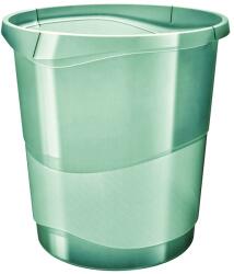 ESSELTE Colour`Ice 14 literes áttetsző zöld papírkosár (626290)