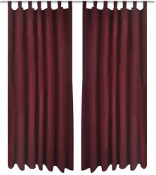 vidaXL 2 db Bordó Mikro-szatén Függöny 140 x 225 cm (130363VidaXL)
