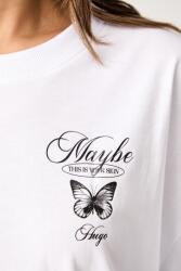 HUGO Blue тениска дамска от памук Oversized Tee_B_15 (50566578)