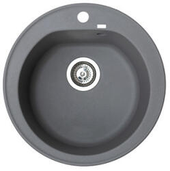 Metalac Venera Metalac 372990 Gránit Mosogatótálca - Extra mély, Egymedencés, Kerek, Grafit (372990) - muszakishop