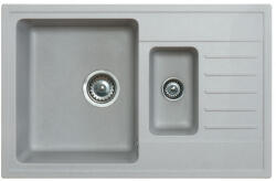 Metalac Quadro Plus 1.5D Metalac 158550 Gránit Mosogatótálca - Extra mély, Csepegtetőtálcás, Design, Szürke (158550) - muszakishop