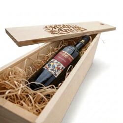 Tenuta Ulisse Pachet Cadou Cutie de Lemn Personalizata Vin Rosu Tenuta Ulisse Primitivo 14%, 0.75L