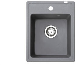 Metalac Quadro 40 Metalac 372983 Gránit Mosogatótálca - Extra mély, Egymedencés, Négyzet, Grafit (372983) - muszakishop