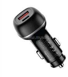 ColorWay Autós töltő, CW-CHA068PD-BK, 2xUSB (Type-C PD65W + USB QC3.0 18W) (83W), fekete (CW-CHA068PD-BK) (CW-CHA068PD-BK)