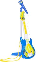 MultiStore elektromos gyermekgitár mikrofonnal és állvánnyal, MP3 kompatibilis, kék