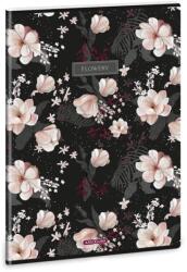 Ars Una Flowery Black A4 extra kapcsos kockás füzet (53123749) - ipon