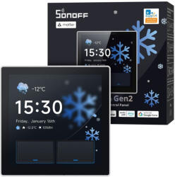 SONOFF NSPanel Pro Gen2 Smart Home Control Panel - vezérlő panel két áramkörös kapcsolóval, Wi-Fi, Zigbee, Matter, Bluetooth, fehér (NSPanel86PW-Relay) (NSPanel86PW-Relay)