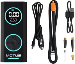 MOTUS AirPump PRO elektromos pumpa, 96W, 7500 mAh, nyomásmérővel, 163x73x58 mm, teljes készlet (BARAP02T)