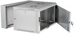 Extralink 19 hüvelykes 6U szerver szekrény - 600 mm mélységű hálózati szekrény falra vagy állványra szerelhető, 60 kg teherbírás, edzett üvegajtó (DNXGFMPLJRMMNH)