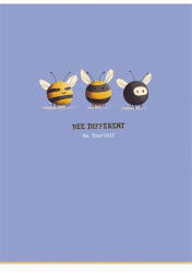 Shkolyaryk Publishing House Füzet, tűzött, A4, vonalas, 80 lap, SHKOLYARYK Bee Different, vegyes (SB805245L) (SB805245L)
