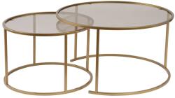 Hanah Home Coffee Table Set Gold Bronze Aurum - 80, 60 - Gold, Bronze