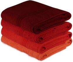  L' essentiel Maison Bath Towel Set (4 Pieces) Pale Orange Orange Red Fuchsia Rainbow - Red (317HBY1413)