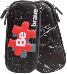 S-Cool Penar neechipat tip etui 3D S-COOL SC3026, 1 fermoar, Motiv be brave (SC3026) Penar