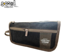 S-Cool Penar borseta Urban, 2 fermoare, BROWN, 22.5x7x12 cm - S-COOL (SC2870) Penar
