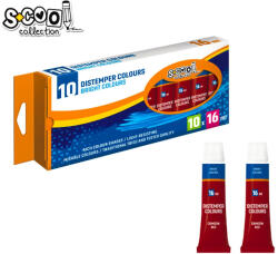 S-COOL Tempera rosu aprins, 16 ml, 10 buc/set - S-COOL (SC299)