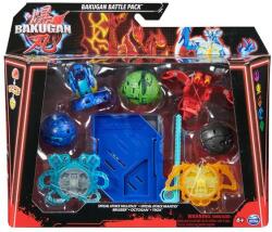 Spin Master Set Bakugan Battle Pack - Nillious, Mantid, Bruiser, Octogan si Trox Figurina