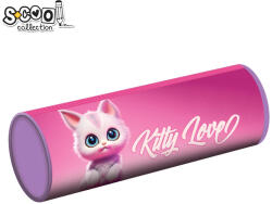 S-Cool Penar borseta tubular, 1 fermoar, KITTY LOVE, 21.5x7.3 cm - S-COOL (SC3080) Penar
