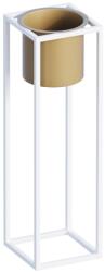 Aberto Design Decorative Pot White Gold GED-023-C (247HFM1187)