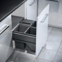 Hailo Cos de gunoi incorporabil Hailo Cargo 502.58. 346, 4x13 l, corp 600 mm, cos plastic, gri inchis (502.58.346) Cos de gunoi