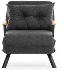  Atelier Del Sofa 1 személyes Sando egyszemélyes kanapéágy, sötétszürke