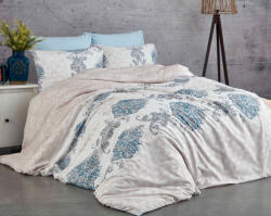  L' essentiel Maison Ranforce Double Quilt Cover Set Blue White Grey Daisy - Blue