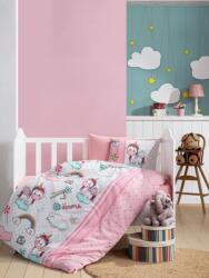  L' essential Maison Ranforce Baby Quilt Cover Set Pink White Mint Unicorn v2 - Pink