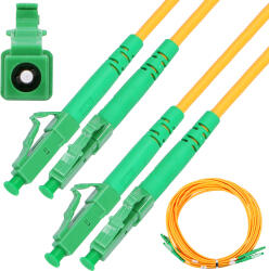 Extralink Cablu de retea Extralink 1 m LC/APC-LC/APC 9/125um Duplex Single-Mode G657A PVC Galben (ex.1308)