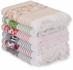  L' essential Maison Wash Towel Set (6 Pieces) White Dark Blue Grey Pink Purple Green Yellow Pecete