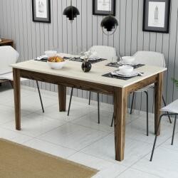 Hanah Home Milan 898 étkezőasztal - diófa, travertin