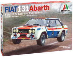 Italeri Italeri: Mașină de colecție Fiat 131 Abarth, câștigătoare a Raliului San Remo din 1977, scara 1: 24