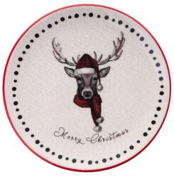  Hermia Dessert Plate Set (6 Pieces) Multicolor Xmas Merry