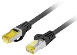 Lanberg Patch Cord Lanberg PCF6A-10CU-0050-BK, S/FTP, Cat. 6a, 0.5 m, Black (PCF6A-10CU-0050-BK)