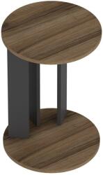 Minerva Hanah Home Side Table Walnut Anthracite Ema - Walnut, Anthracite (506MNR1227)