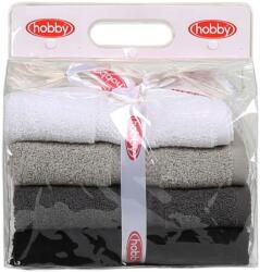  L' essentiel Maison Hand Towel Set (4 Pieces) White Grey Dark Grey Black Rainbow - Black (317HBY1259)