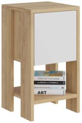Hanah Home Nightstand Sapphire Oak White Ema - Sapphire Oak, White