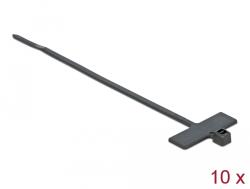 Delock Kábelkötöző címkével Hx 200 x Sz 2, 5 mm, 10 darab fekete