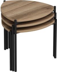 Hanah Home Fészekasztal (3 részes) Walnut Lenny - dió