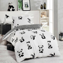  L' essentiel Maison Single Duvet Cover Set Black White Panda - Black